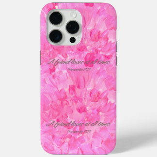 Roze Pioen Telefoonhoes-Een Vriend Liefheeft iPhone 15 Pro Max Hoesje