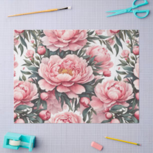 Roze Pioen  Tissuepapier
