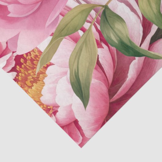 Roze Pioen  Tissuepapier (Detail)