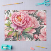 Roze Pioen  Tissuepapier (Craft)