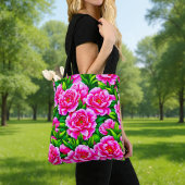 Roze Pioen Tote Tas