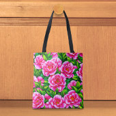 Roze Pioen Tote Tas
