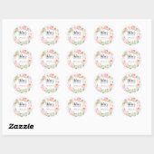 Roze Pioen Trouw Bruiloft Feestcadeau Sticker (Vel)