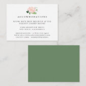 Roze Pioen Trouwaccommodaties Informatiekaartje (Voorkant / Achterkant)