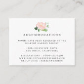 Roze Pioen Trouwaccommodaties Informatiekaartje (Voorkant)