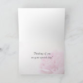 Roze pioen uitzicht Moederdag Kaart (Binnen)