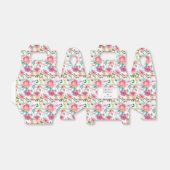 Roze Pioen Waterverf Bloemachtige Bruidsdouche Bedankdoosjes (Uitgevouwen)