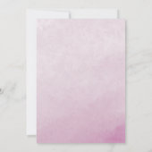 Roze Pioen Waterverf Bruidsdouche Uitnodiging (Achterkant)