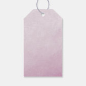 Roze Pioen Waterverf Bruiloftsontbijt Cadeaulabel (Achterkant)