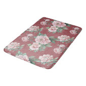 Roze Pioen Waterverf Rusty Rood Badmat (Gekanteld)