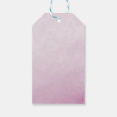 Roze Pioen Waterverf Trouw   Cadeaulabel (Achterkant)