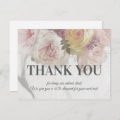 Roze pioen wit marmeren schoonheid boetiek Deluxe Briefkaart (Voorkant / Achterkant)