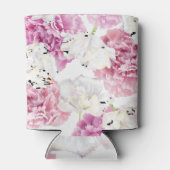 Roze Pioen Witte Tulp Blikjeskoeler (Achterkant)