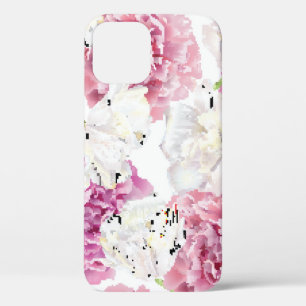 Roze Pioen Witte Tulp Case-Mate iPhone Case