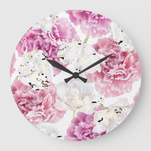 Roze Pioen Witte Tulp Grote Klok (Voorkant)