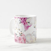 Roze Pioen Witte Tulp  Koffiemok (Voorkant links)