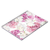 Roze Pioen Witte Tulp Notitieboek (Linkerzijde)