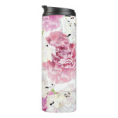 Roze Pioen Witte Tulp  Thermosbeker (Geroteerd rechts)