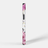 Roze Pioen Witte Tulp Vintage iPhone Hoesje (Rechterkant)
