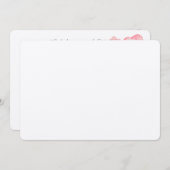 Roze Pioenbloem Verjaardag Kaart (Voorkant / Achterkant)