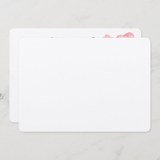 Roze Pioenbloem Verjaardag Kaart (Voorkant / Achterkant)