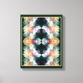 Roze pioenbloemen vermenigvuldigd Abstract Canvas Afdruk (Voorkant)