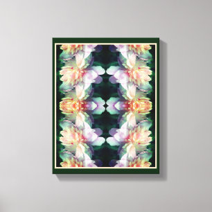Roze pioenbloemen vermenigvuldigd Abstract Canvas Afdruk