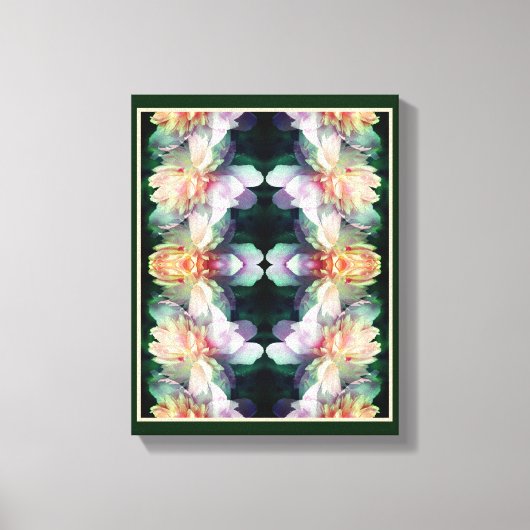 Roze pioenbloemen vermenigvuldigd Abstract Canvas Afdruk (Voorkant)