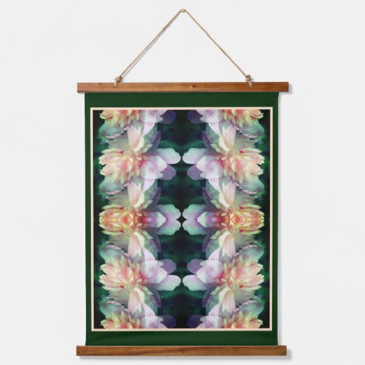 Roze pioenbloemen vermenigvuldigd Abstract Hangend Wandkleed (Voorkant)