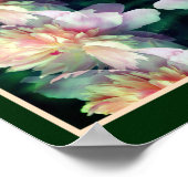 Roze pioenbloemen vermenigvuldigd Abstract Poster (Hoek)