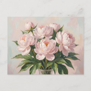 Roze Pioenboeket Romantische Bloemen  Briefkaart