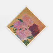 Roze Pioenboeket  Servetten (Hoek)