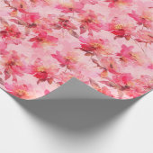 Roze pioenen abstract cadeaupapier (Hoek)