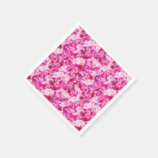 Roze pioenen Abstracte cocktail servetten (Hoek)