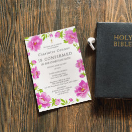 Roze Pioenen Bevestiging Kaart