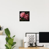 Roze Pioenen Bloem Art Print Poster (Thuiskantoor)