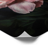 Roze Pioenen Bloem Art Print Poster (Hoek)