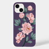 Roze Pioenen Bloemen Bloemen Bloemen Waterverf Case-Mate iPhone Case (Achterkant)