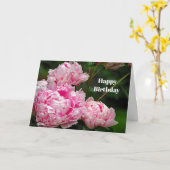  Roze Pioenen Bloemen Foto Verjaardag Kaart (Gele Bloem)