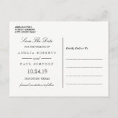 Roze Pioenen Bruiloft Save the Date Briefkaart (Achterkant)