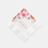 Roze Pioenen & Citrus Baby shower Servet (Hoek)