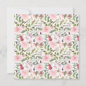 Roze Pioenen en Eucalyptus Waterverf Bloemen Kaart (Achterkant)
