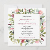 Roze Pioenen en Eucalyptus Waterverf Bloemen Kaart (Voorkant)