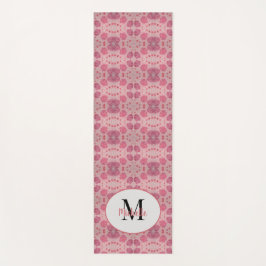 Roze Pioenen Floral Monogram Yoga Mat