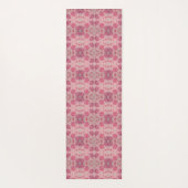 Roze Pioenen Floral Monogram Yoga Mat (Achterkant)