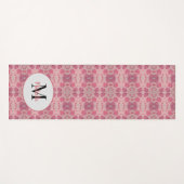 Roze Pioenen Floral Monogram Yoga Mat (Voorkant (horizontaal))