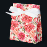 Roze Pioenen Party Treat Box Bedankdoosjes<br><div class="desc">Feestgunstbox wordt getoond met een mooie roze pioenrozen bloemenprint. Pas dit object aan of koop het object zoals het is. Tip: voeg gewoon je geweldige traktaties toe en voeg wat feestelijk lint toe. Afbeelding onder licentie</div>