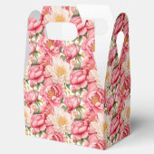 Roze Pioenen Party Treat Box Bedankdoosjes (Geopend)