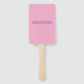 Roze pioenen rococo Lijst bruiloft Handwaaier (Achterkant)