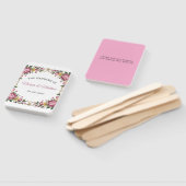 Roze pioenen rococo Lijst bruiloft Handwaaier (Niet-gemonteerd)